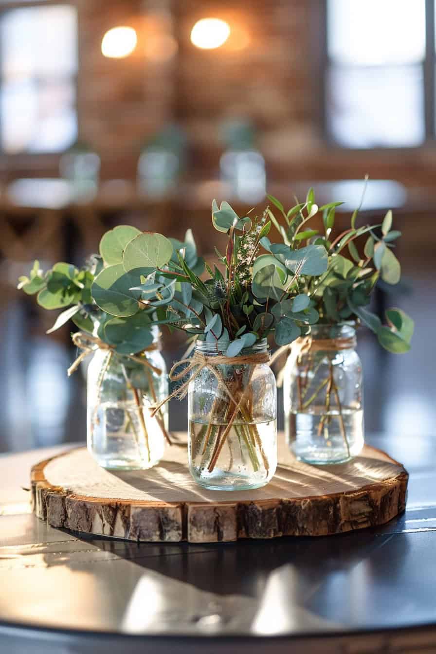 12 Beautiful Eucalyptus Centerpieces For Your Big Day • Confetti & Roses