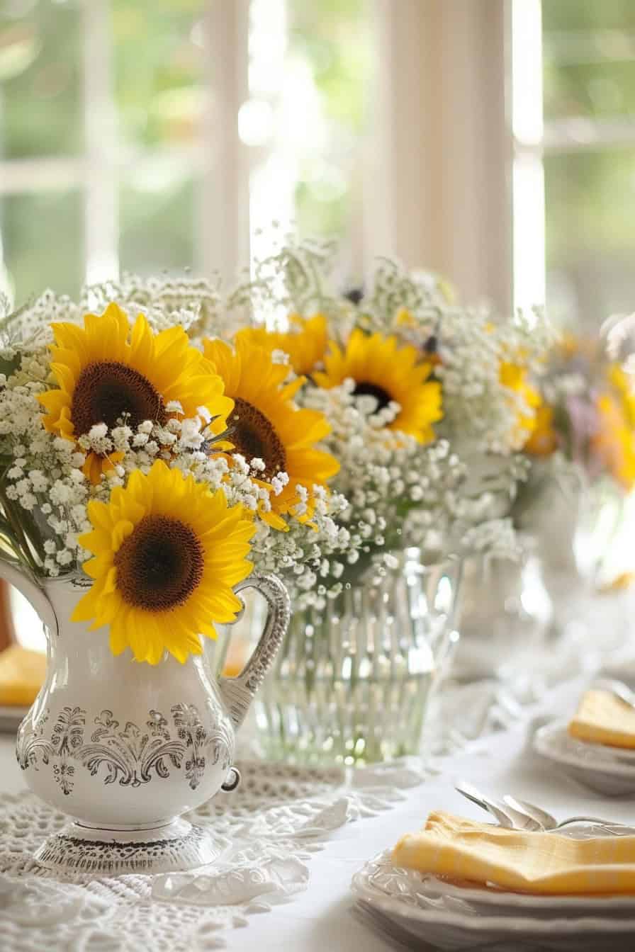 14 Sunflower Centerpiece Ideas For Weddings And Events Confetti Roses