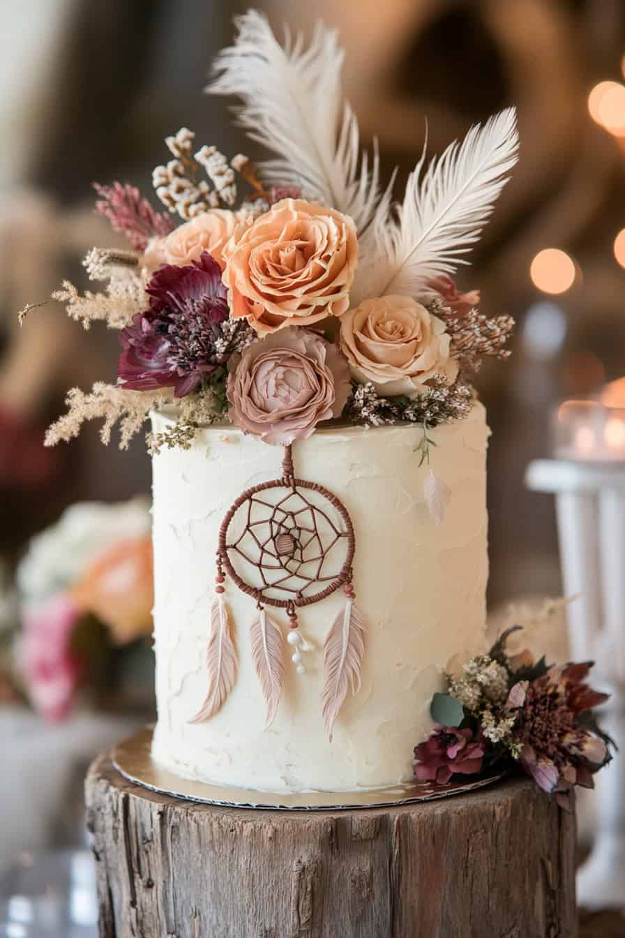 25 Elegant One Tier Wedding Cakes For Your Special Day • Confetti Roses