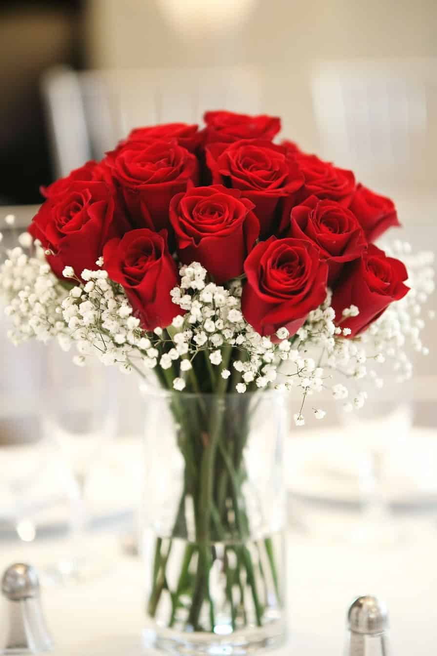 17 Fall Red Roses Centerpieces For Your Dream Wedding • Confetti & Roses
