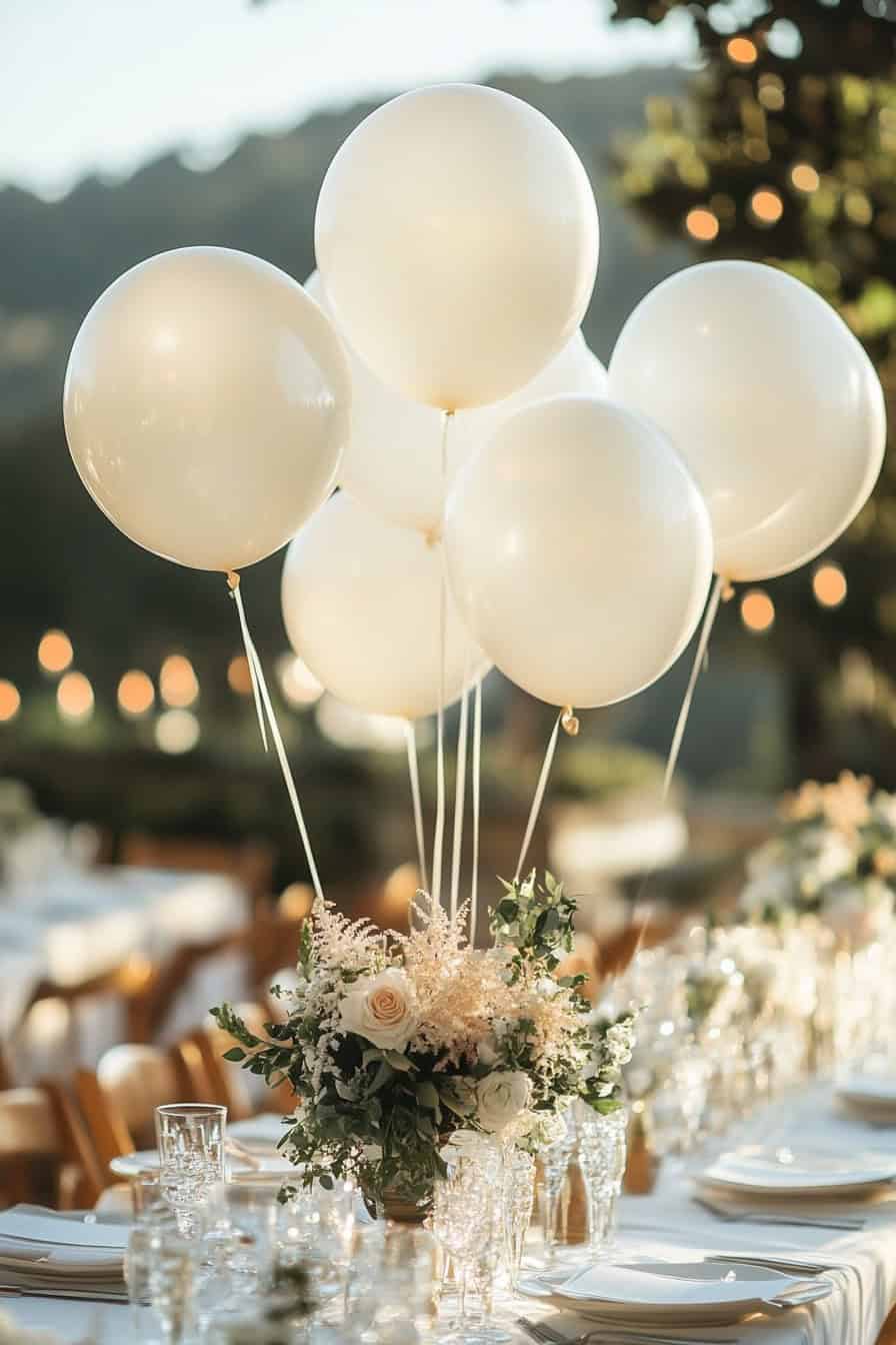 10 Creative Tips Ideas For Wedding Balloon Centerpieces • Confetti