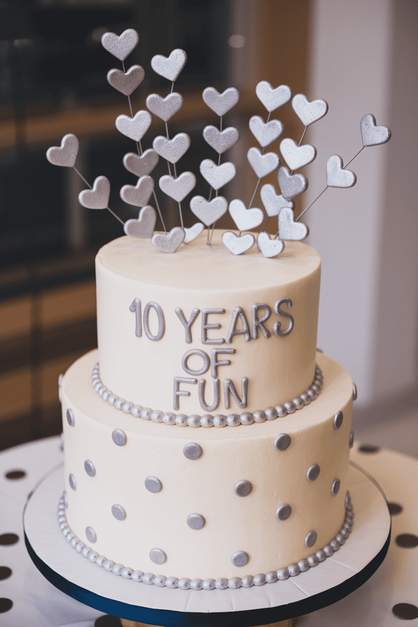 10th Wedding Anniversary Cake Ideas • Confetti & Roses