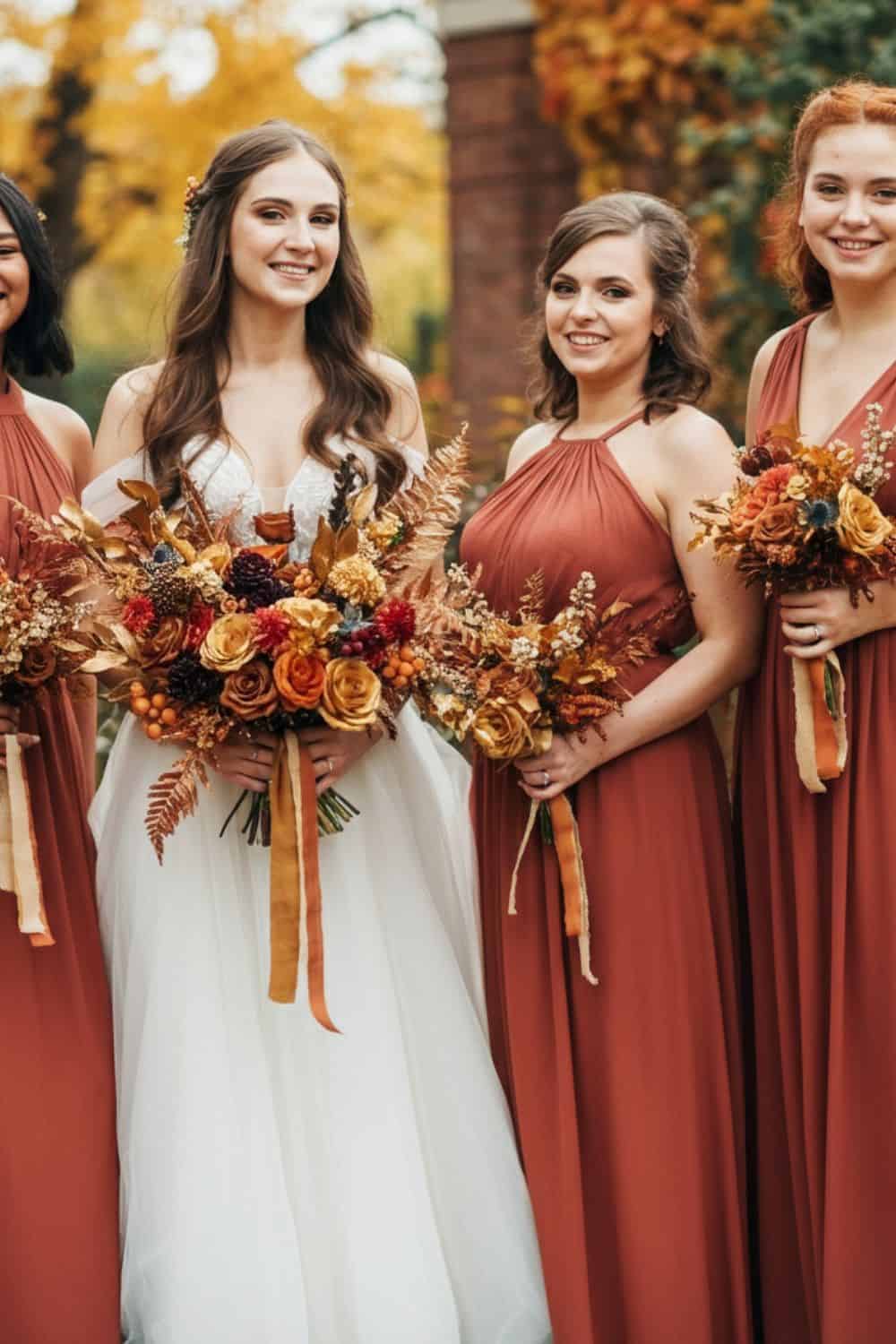 12 Fall Wedding Color Combos Featuring Burnt Orange • Confetti & Roses