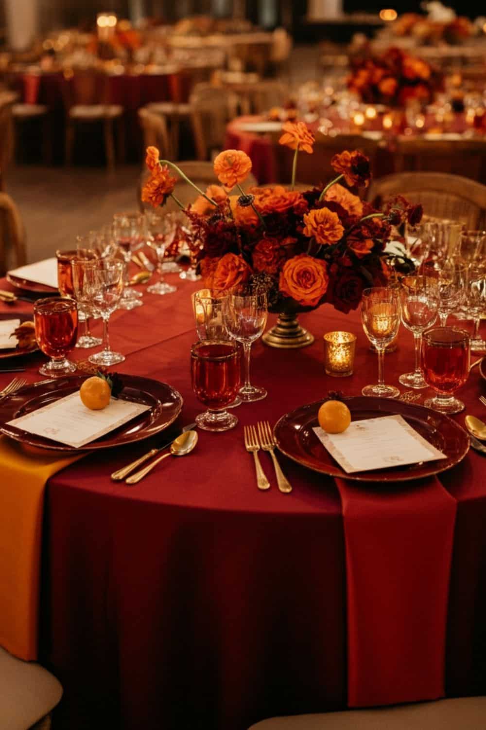 12 Fall Wedding Color Combos Featuring Burnt Orange • Confetti & Roses