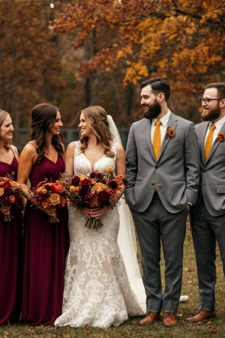 12 Fall Wedding Color Combos Featuring Burnt Orange • Confetti & Roses