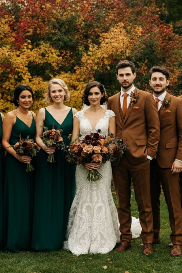 12 Fall Wedding Color Combos Featuring Burnt Orange • Confetti & Roses