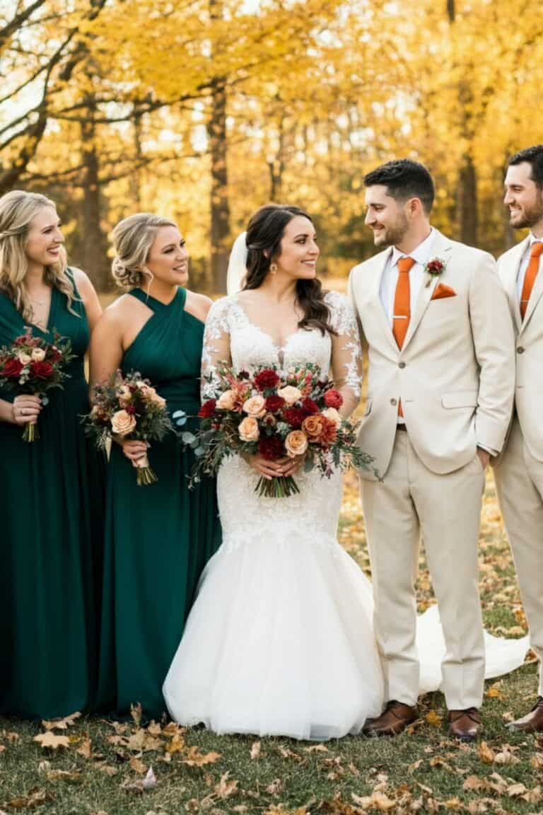 12 Fall Wedding Color Combos Featuring Burnt Orange • Confetti & Roses