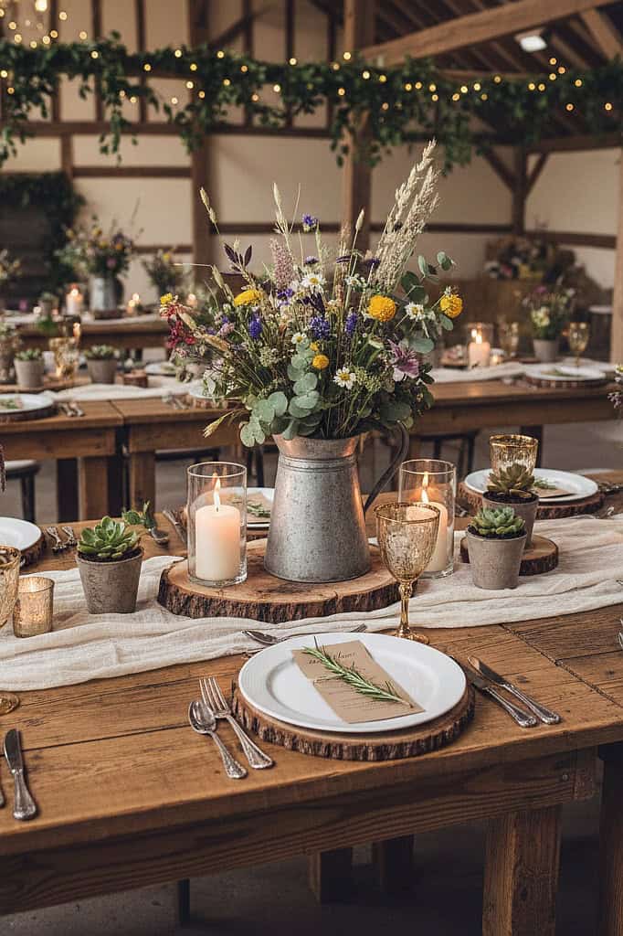 20 Rustic Charmers: Country Barn Wedding Centerpiece Ideas You’ll Adore